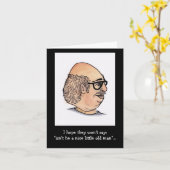 Funny Little Old Man mit humorvollem Sprichwort Karte (Gelbe Blume)