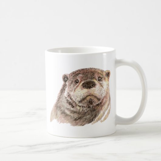 Funny Little Otter, Süße Tier Nature Kaffeetasse (Rechts)