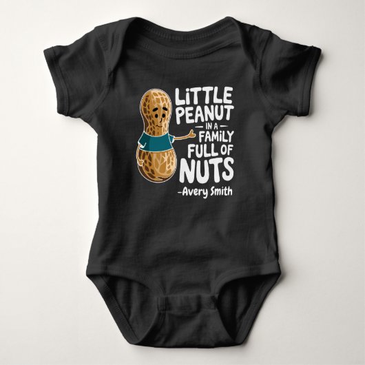 Funny Little Peanut in einer Familie voller Nuts Baby Strampler (Vorderseite)