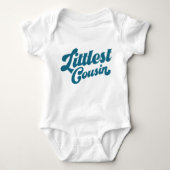 Funny Littlest Cousin | Ocean Blue Matching Family Baby Strampler (Vorderseite)