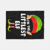 Funny Littlest Elf Matching Family Group Pj Christ Fleecedecke (Vorderseite (Horizontal))