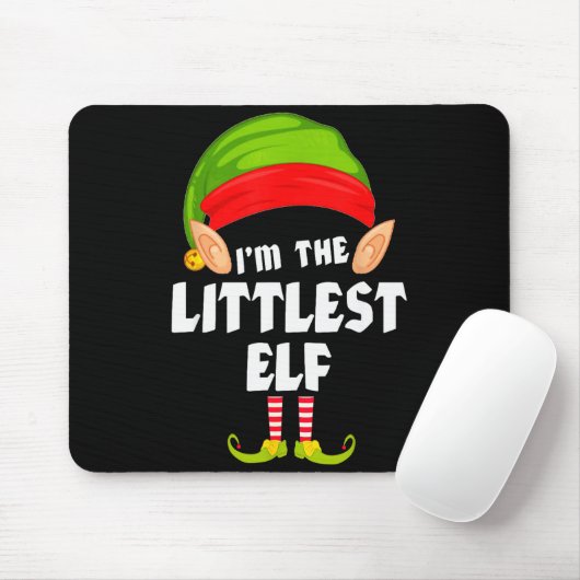 Funny Littlest Elf Matching Family Group Pj Christ Mousepad (Mit Mouse)