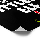 Funny Littlest Elf Matching Family Group Pj Christ Poster (Ecke)