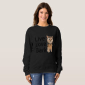 Funny Live Liebe Bark Yorkshire Terrier Dog and Pu Sweatshirt (Vorne ganz)