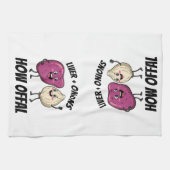 Funny Liver + Onions How Offal Food Jokes Geschirrtuch (Horizontal)