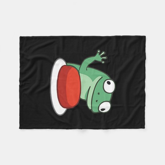 Funny Lizard Button Meme Fleecedecke (Vorderseite (Horizontal))