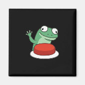Funny Lizard Button Meme Magnet (Vorne)