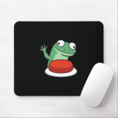 Funny Lizard Button Meme Mousepad (Mit Mouse)