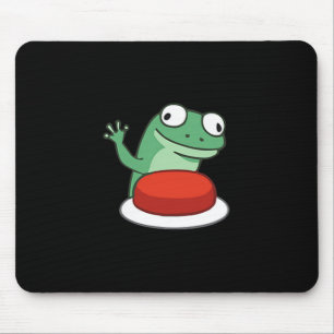 Funny Lizard Button Meme Mousepad
