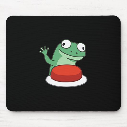 Funny Lizard Button Meme Mousepad (Vorne)