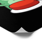 Funny Lizard Button Meme Poster (Ecke)