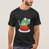 Funny Lizard Button Meme T-Shirt (Vorderseite)