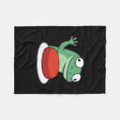 Funny Lizard Button Meme T - Shirt.png Fleecedecke (Vorderseite (Horizontal))