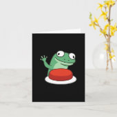 Funny Lizard Button Meme T - Shirt.png Karte (Gelbe Blume)