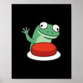 Funny Lizard Button Meme T - Shirt.png Poster (Vorne)