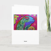 Funny Lizard Grußkarte Karte (Rückseite)