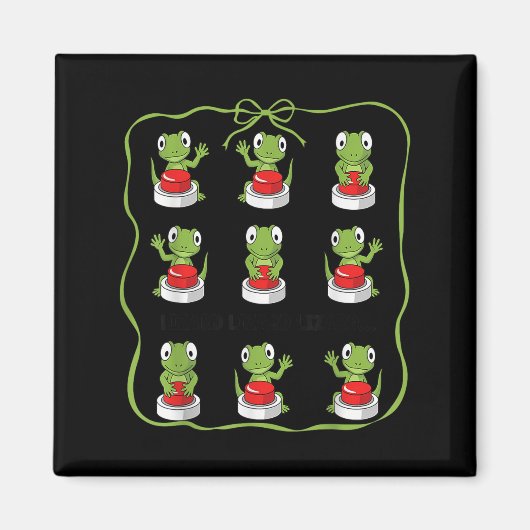 Funny Lizard Lizard Lizard Animal Button Meme Magnet (Vorne)