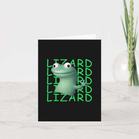 Funny Lizard Lizard Lizard Meme Viral Trending for Karte (Vorderseite)