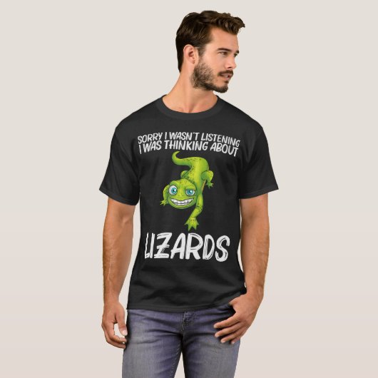 Funny Lizard Lover Design für Männer Frauen Reptil T-Shirt (Vorne ganz)