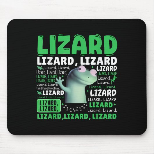 Funny Lizard Meme Animal Women Men _1 Mousepad (Vorne)