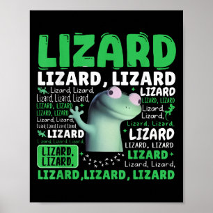 Funny Lizard Meme Animal Women Men _1 Poster