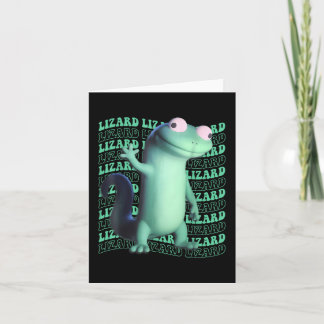 Funny Lizard Meme Animal Women Men _2 Karte