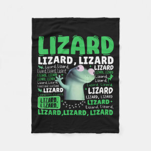 Funny Lizard Meme Animal Women Men _3 Fleecedecke