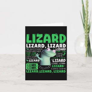 Funny Lizard Meme Animal Women Men _3 Karte