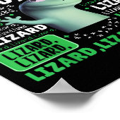 Funny Lizard Meme Animal Women Men _3 Poster (Ecke)