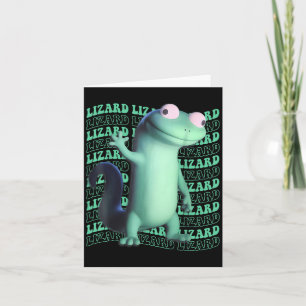 Funny Lizard Meme Animal Women Men _4 Karte