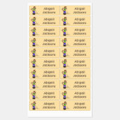 Funny lizard singend Cartoon personalisiert Etiketten (Blatt)