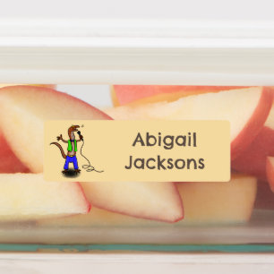 Funny lizard singend Cartoon personalisiert Etiketten