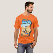 Funny lizard surfing summer southwestern desert T-Shirt (Vorne ganz)