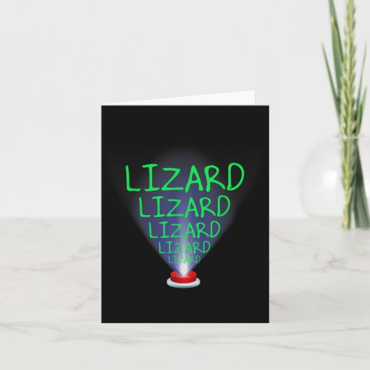 Funny Lizard Trending Meme Karte (Vorderseite)