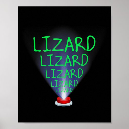 Funny Lizard Trending Meme Poster (Vorne)