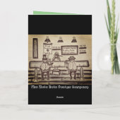 Funny Lizard Weihnachtskarte Karte (Rückseite)