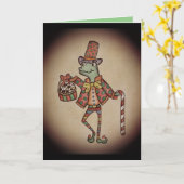Funny Lizard Weihnachtskarte Karte (Gelbe Blume)