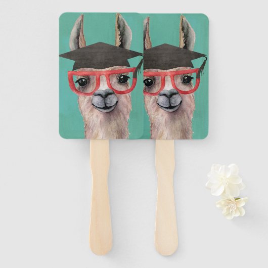 Funny Llama Abschluss Fächer (Vorne und Hinten)