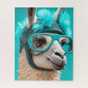 Funny Llama Alpaca Niedlicher Tiere Hats Glasses Puzzle