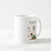 Funny Llama Barista Coffee Mug – “No Drama, Mug gi Kaffeetasse (VorderseiteRechts)