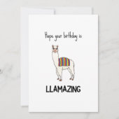 Funny Llama Birthday Card (Vorderseite)