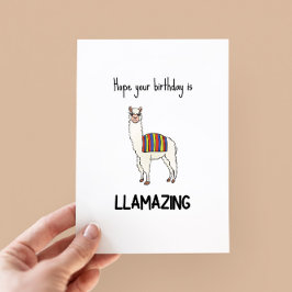 Funny Llama Birthday Card