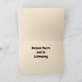 Funny Llama Birthday Card Karte (Innenseite)