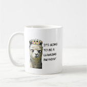 Funny Llama Birthday Tasse (Links)