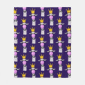 Funny Llama bläst ein rosa Blasen Muster Fleecedecke (Vorderseite)