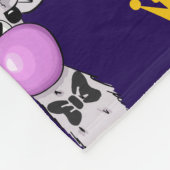 Funny Llama bläst ein rosa Blasen Muster Fleecedecke (Ecke)