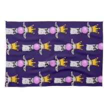 Funny Llama bläst ein rosa Blasen Muster