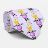 Funny Llama bläst ein rosa Blasen Muster Krawatte (Gerollt)