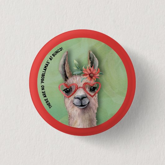 Funny Llama Bunco Button (Vorderseite)