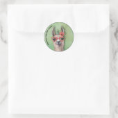 Funny Llama Bunco Party Runder Aufkleber (Tasche)